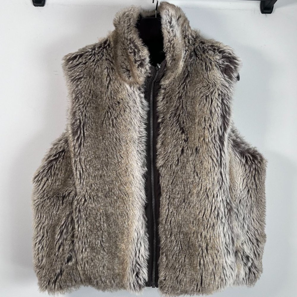 Weatherproof Garment Co. Womens Faux Fur Faux Suede‎ Reversible Vest Size XL